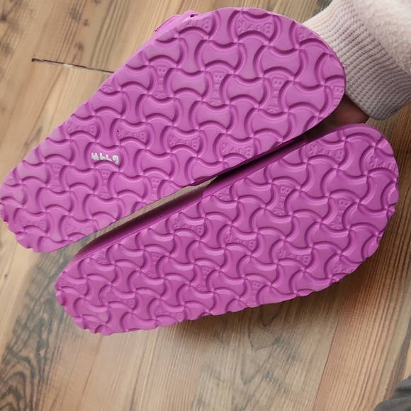 Birkenstock Eva Madrid Purple Slides Essentials Size 7 38 Bright Bold Dopamine - Picture 3 of 3